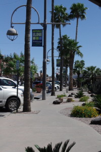 Street shot of the view of Main St South of the ArtWalk
